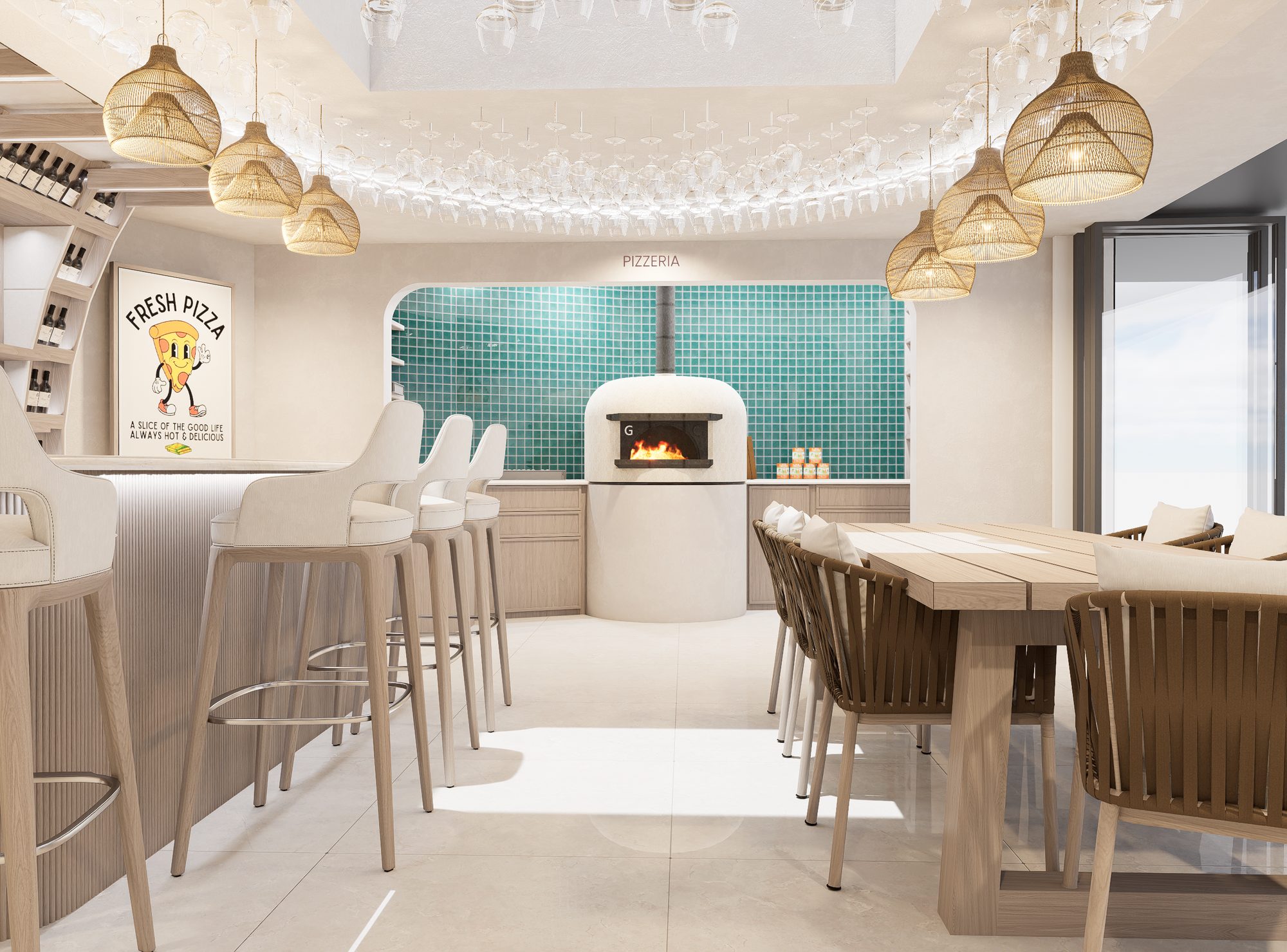 The wood-fired pizzeria