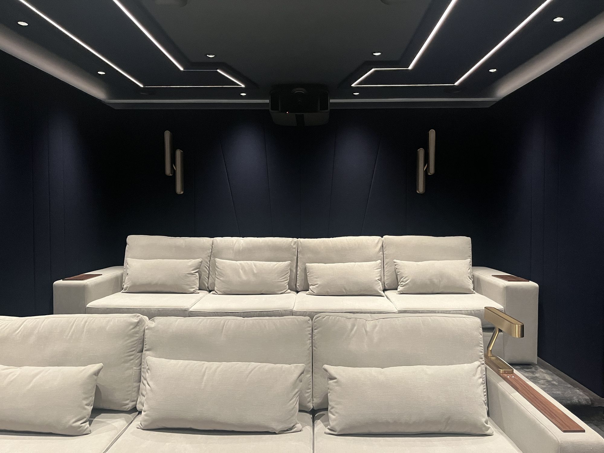 The finished auditorium from the same on-axis view